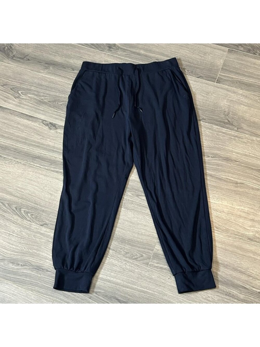 Cozy Earth Jogger Pants Women L Blue Bamboo Stretch Elastic Waist Pockets Lounge
